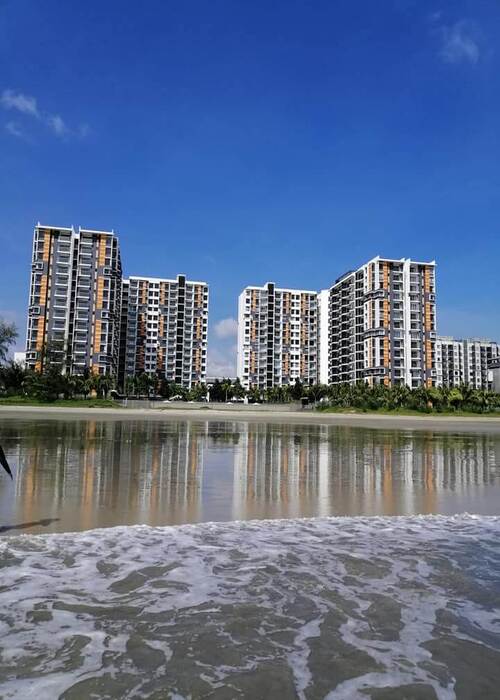 Fasiliti Timurbay Kuantan - Kemudahan homestay termasuk kolam renang, pantai, dan kawasan rekreasi